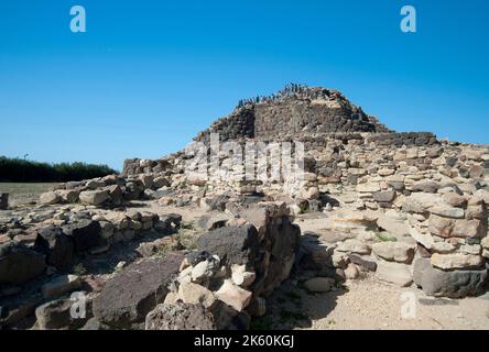 Su Nuraxi Area Archeologica, Barumini, Medio Campidano, Sardegna, Italia Foto Stock