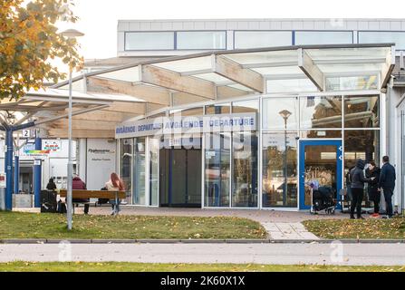 L'aeroporto di Skavsta si trova fuori Nykoping, a 100 chilometri o 60 chilometri a sud di Stoccolma Foto Stock