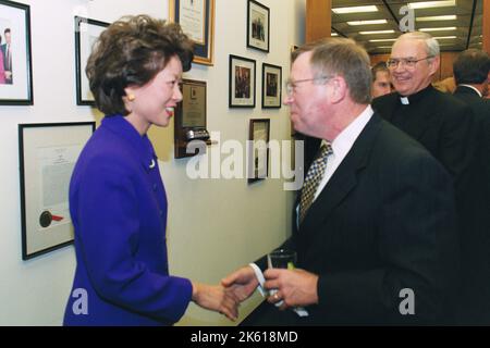 Ufficio del Segretario - cerimonia di benvenuto del Segretario Elaine Chao Foto Stock