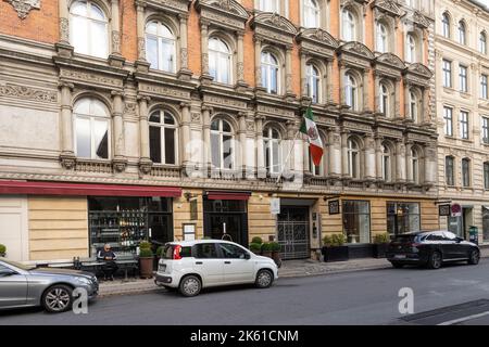 Copenaghen, Danimarca. Ottobre 2022. Vista esterna dell'edificio dell'ambasciata messicana nel centro della città Foto Stock