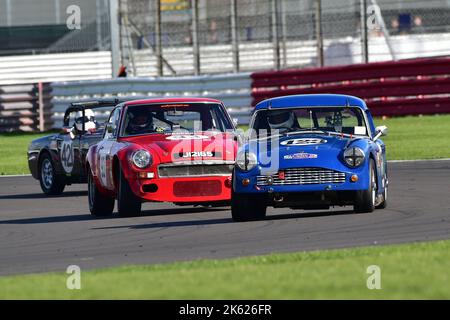 Simon Watling, Shaun Haddrell, Turner MK1, Mike McBride, Matt Domin, MG C GT, Adams & Page Swinging Sixties Gruppo 2, suddiviso in cinque classi, una quarantina Foto Stock