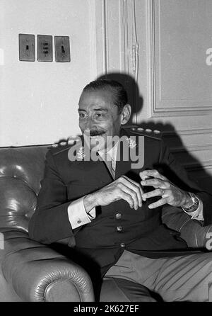 Jorge Rafael Videla, presidente de facto argentino, Proceso de Reorganizacion Nacional, giunta militare Foto Stock