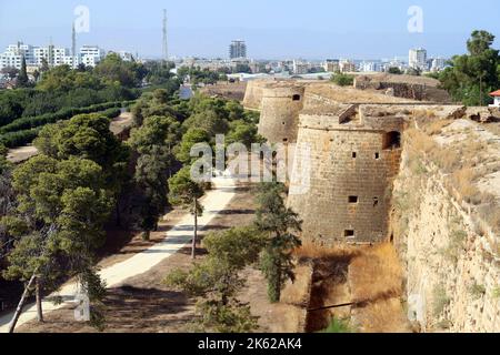 Fortificazioni nel centro storico; Famagusta (Gazimagusa); Replica Turca del nord di Cipro Foto Stock