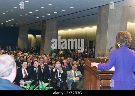Ufficio del Segretario - cerimonia di benvenuto del Segretario Elaine Chao Foto Stock