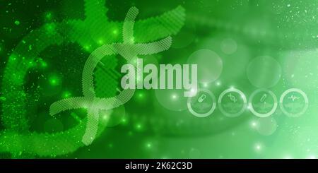 2D rappresentazione della struttura del DNA, sfondo astratto Foto Stock