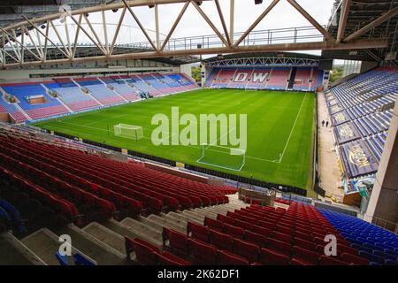 Wigan, Regno Unito. 11th ottobre 2022. Vista generale del DW Stadium durante la partita di campionato Sky Bet tra Wigan Athletic e Blackburn Rovers al DW Stadium di Wigan martedì 11th ottobre 2022. (Credit: Mike Morese | MI News) Credit: MI News & Sport /Alamy Live News Foto Stock