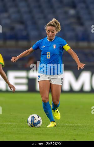 Genova, Italia. 10th ottobre 2022. Martina Rosqui (Donne d'Italia) durante la partita FIFA ' Womens World Cup 2023 qualificing round friendly Match' tra le due donne d'Italia 0-1 Brazil Women al Luigi Ferraris Stadium il 10 ottobre 2022 a Genova. Credit: AFLO Co. Ltd./Alamy Live News Foto Stock