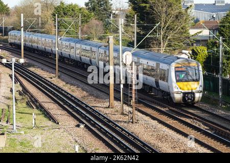 C2C treno a Essex, Inghilterra Regno Unito Foto Stock