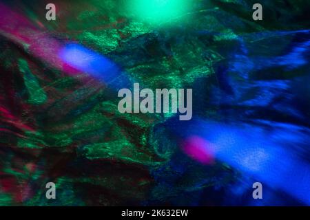 neon astratto sfondo colore lente flare verde Foto Stock