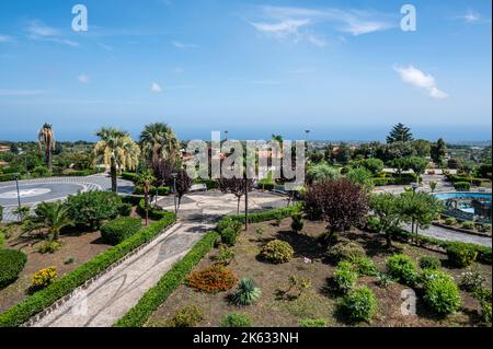 Bellissimo parco a Zafferana Etnea Foto Stock