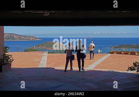 San Teodoro, Sardegna, Italia. Capo coda Cavallo. Punta Est villaggio e resort Foto Stock