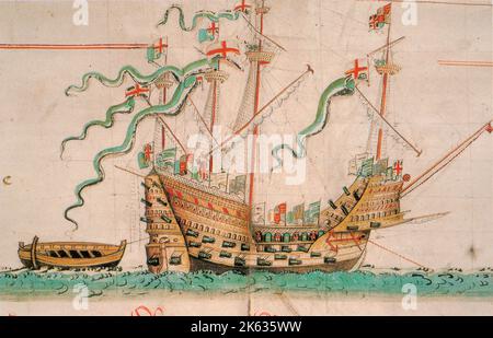 La Mary Rose, nave da guerra della marina inglese Tudor Foto Stock