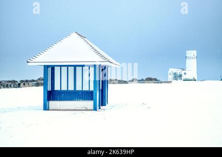 Hunstanton nella neve Foto Stock