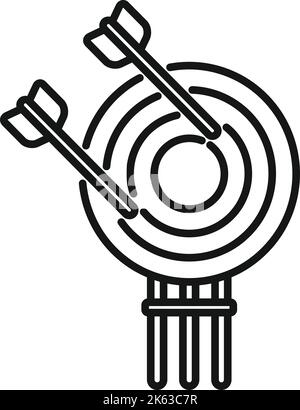 Vettore contorno icona destinazione monetizzazione. Imbuto monetizzare. Denaro mobile Illustrazione Vettoriale