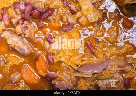 Tradizionale portoghese feijoada texture sfondo Foto Stock
