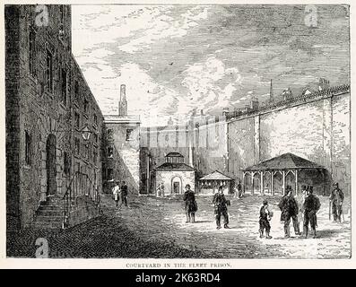 Courtyard of the Fleet Prison, Londra. Foto Stock