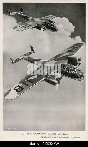 Una coppia di tedesco 'Dornier' DO 215 Bombers Data: Circa 1930s Foto Stock