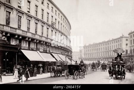 Fotografia vintage del 19th° secolo: Regent Quadrant, Regent Street, Londra Foto Stock