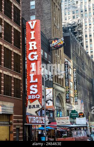 Virgil's BBQ & Bar, NYC, USA 2022 Foto Stock