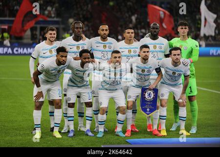 Milano, Italia. 11th Ott 2022. Foto del Chelsea FC tema durante la UEFA Champions League Group e, partita di calcio tra AC Milan e Chelsea FC, il 11 ottobre 2022, allo stadio San Siro di Milano. Photo Nderim Kaceli Credit: Independent Photo Agency/Alamy Live News Foto Stock