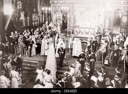 Royal Wedding - Duca di Kent sposa la principessa Marina di Grecia, Westminster Abbey, 1934. Foto Stock