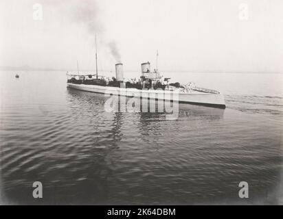 Fotografia d'epoca: SMS Tauku, imbarcazione cinese siluro costruita in Germania, 1900's. Foto Stock