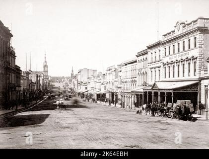 C. 1890 Australia - Collins Street Melbourne Foto Stock