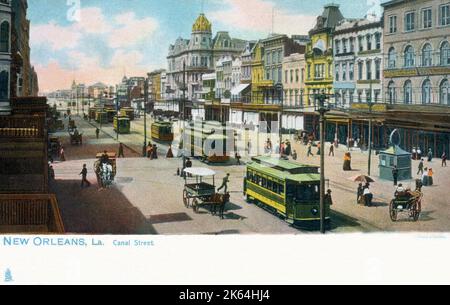 Canal Street, New Orleans, Louisiana, Stati Uniti d'America Foto Stock