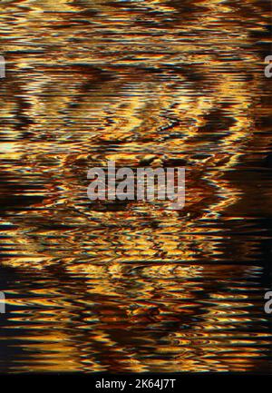 glitch astratto rumore di fondo texture oro Foto Stock