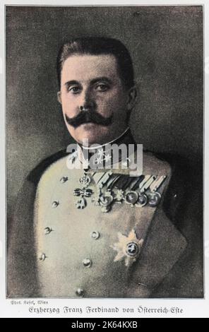 L'ARCIDUCA FRANZ FERDINAND erede dell'impero austriaco, figlio dell'Arciduca Karl Ludwig, assassinato nel 1914 Date: 1863 - 1914 Foto Stock