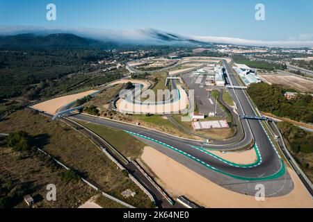 Veduta aerea dell'Autodromo Fernanda Pires da Silva, conosciuto come Autodromo do Estoril. La pista è lunga 4,36 km Foto Stock