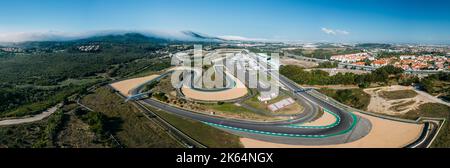 Veduta aerea dell'Autodromo Fernanda Pires da Silva, conosciuto come Autodromo do Estoril. La pista è lunga 4,36 km Foto Stock