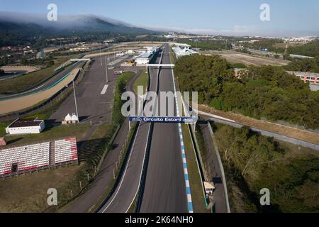 Veduta aerea dell'Autodromo Fernanda Pires da Silva, conosciuto come Autodromo do Estoril. La pista è lunga 4,36 km Foto Stock