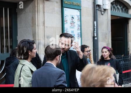 santiago, spagna, 29 settembre 2022 laura garrido e alvaro perez in prima dei dischi Foto Stock