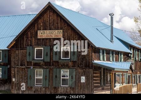 Twin Lakes, Colorado storico villaggio nella San Isabel National Forest, ai piedi del monte Ebert. Foto Stock