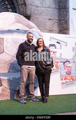 santiago, spagna, 29 settembre 2022, fotocall con, nacho carretero e la squadra tecnica al gioco principale, recita Foto Stock
