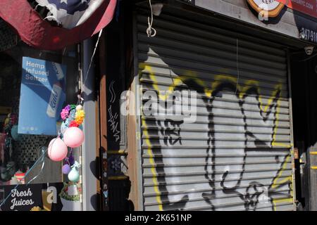 Brooklyn, New York, Stati Uniti. 8th Ott 2022. Graffiti. (Credit Image: © John Marshall Mantel/ZUMA Press Wire) Foto Stock