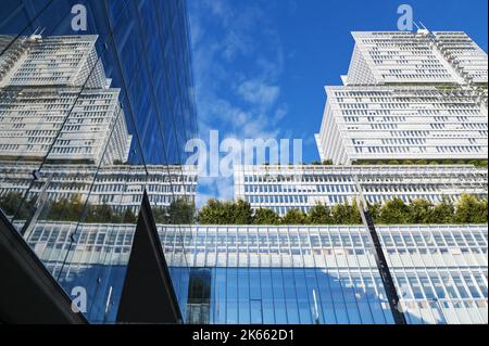 Francia. Parigi (75) 17th° arrondissement. Porte di Clichy. Situato nella futura Grande Parigi, il nuovo Palais de Justice inaugurato nell'aprile 2018 è t Foto Stock