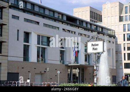 Ambasciata francese in Piazza Parigi, Germania, Berlino Foto Stock