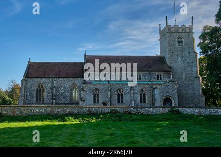 All Saints Church, Burnham Thorpe, vicino al mercato di Burnham, Norfolk Foto Stock