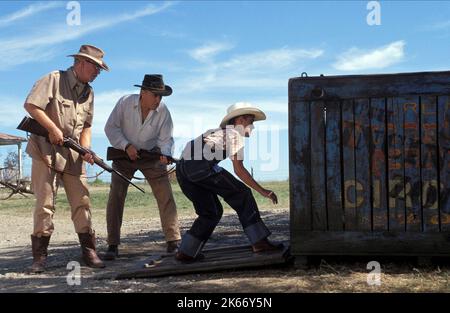 MICHAEL CAINE, Robert Duvall, Haley Joel Osment, usati a Lions, 2003 Foto Stock