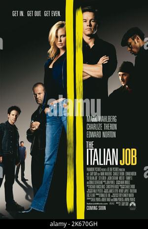 CHARLIZE THERON, MARK WAHLBERG, il job italiano, 2003 Foto Stock