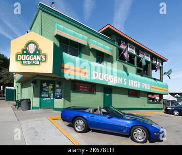 ROYAL OAK, MI/USA - 15 AGOSTO 2014: Un'auto Chevrolet Corvette del 1992 al Duggan's Irish Pub, Woodward Dream Cruise. Foto Stock