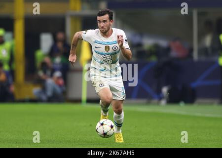 Milano, Italia. 11th Ott 2022. Ben Chilwell del Chelsea FC durante la partita della UEFA Champions League a Giuseppe Meazza, Milano. Il credito per le immagini dovrebbe essere: Jonathan Moskrop/Sportimage Credit: Sportimage/Alamy Live News Foto Stock