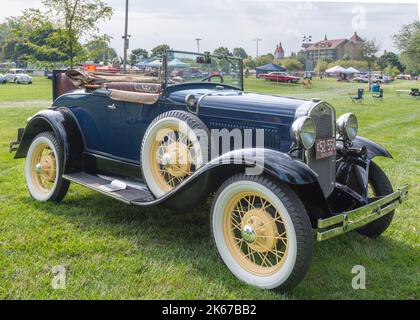 FRANKENMUTH, MI/USA - 5 SETTEMBRE 2014: Un'auto Ford 1930, Frankenmuth Auto Fest, Heritage Park. Foto Stock