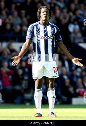 22 settembre 2012 - Premiership Football - West Bromwich Albion Vs Reading. WBA Goalscorer Romelu Lakuku di Bromwich occidentale Albion. Fotografo: Paul Roberts / Pathos Foto Stock