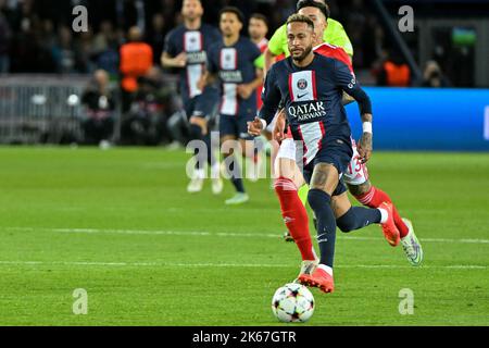 Parigi, Francia. 11th Ott 2022. Neymar - Champions League - Gruppo H - Paris St Germain vs Benfican nel Parc des Princes a Parigi, in Francia, il 11 ottobre 2022. (Foto di Lionel Urman/Sipa USA) Credit: Sipa USA/Alamy Live News Foto Stock