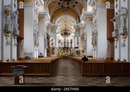 Chiesa di S.. Francis Seraphim a Poznan, Piazza Bernardin, Poznan, Polonia. Interni. Foto Stock