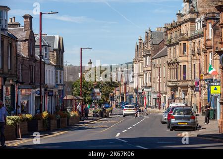 La strada principale in Crieff Scozia Foto Stock