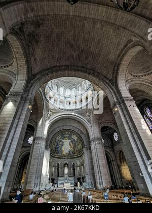 Francia Parigi, quartiere di Montmartre nel the18th ° arrondissement, Vista interna della Basilica del Sacro cuore di Parigi pH Foto Stock